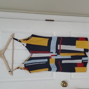 Multi-colored, casual, summer dress; Size: M/ US size 6/ EU 38